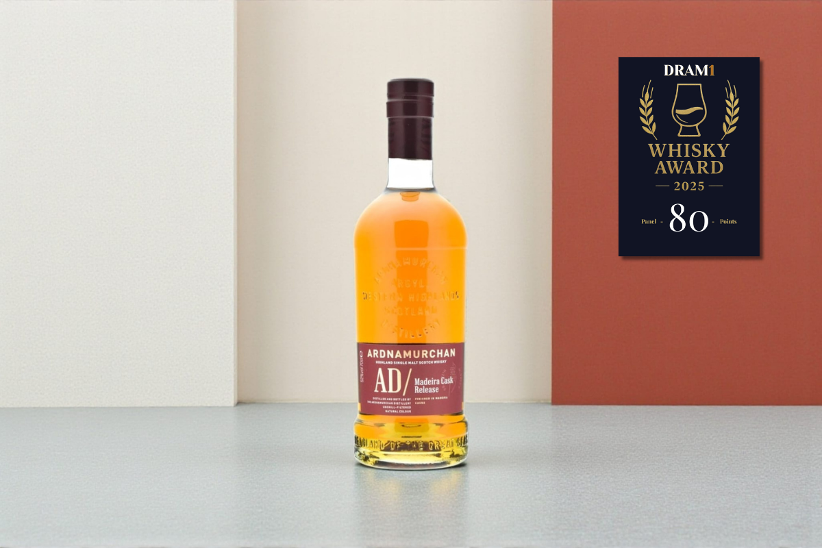 A bottle of Ardnamurchan Madeira Cask for a review