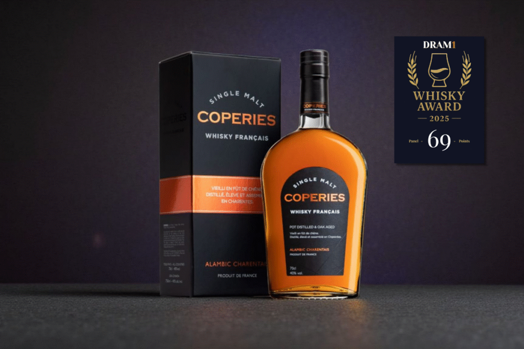 a bottle of Coperies Single Malt for a review
