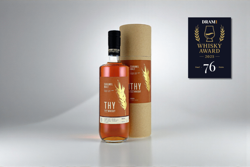 a bottle of Thy Caramel Malt for a review