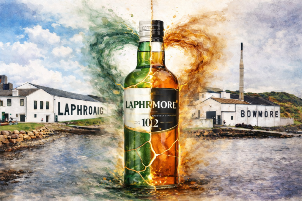 suntory merges laphroaig and bowmore
