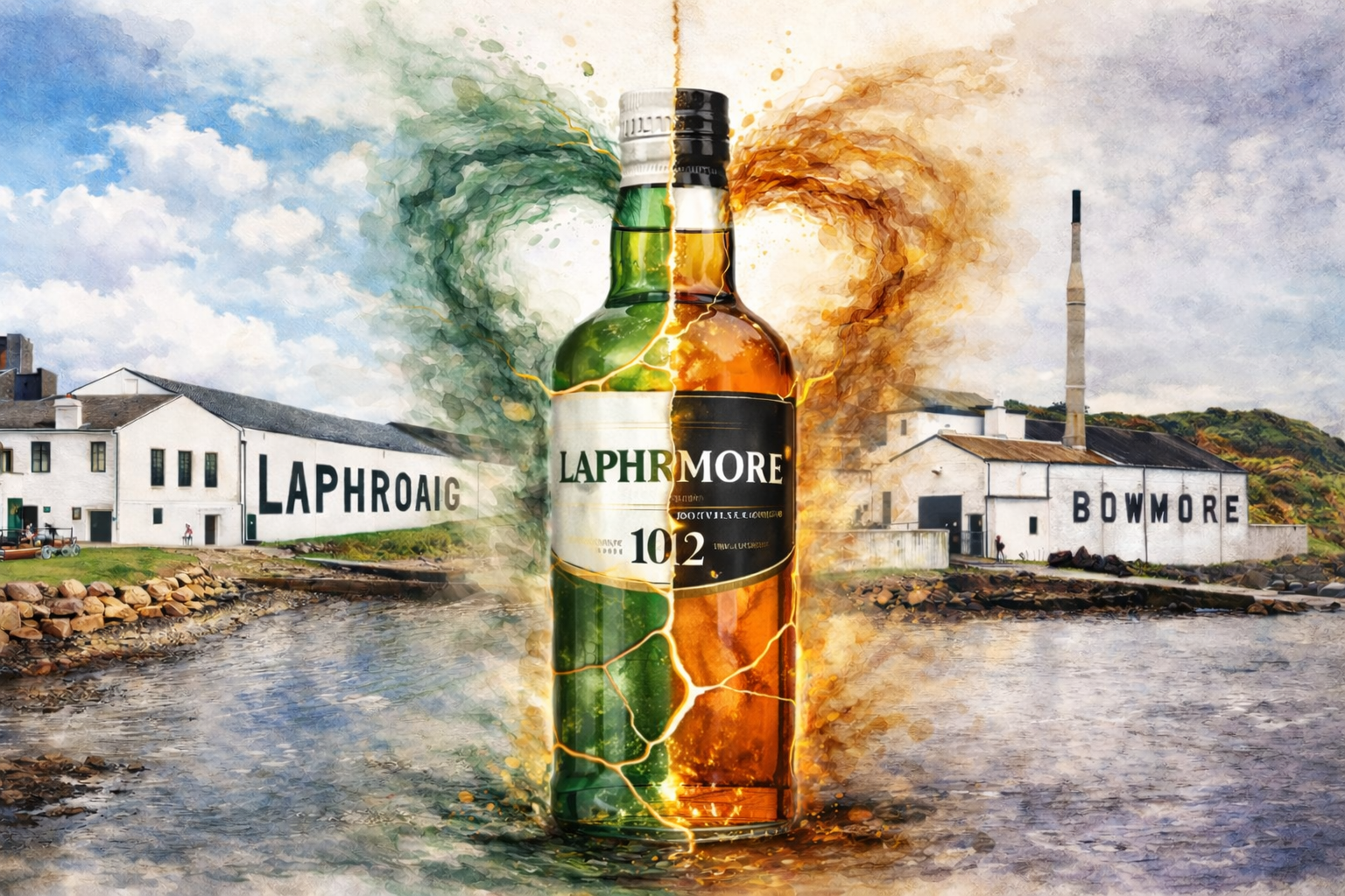 suntory merges laphroaig and bowmore