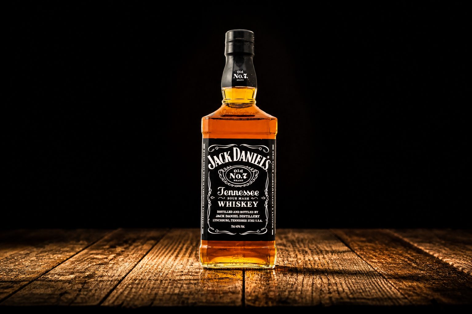 Jack Daniel’s Old No. 7 bottle on wooden table – Jack Daniel’s Review 2026