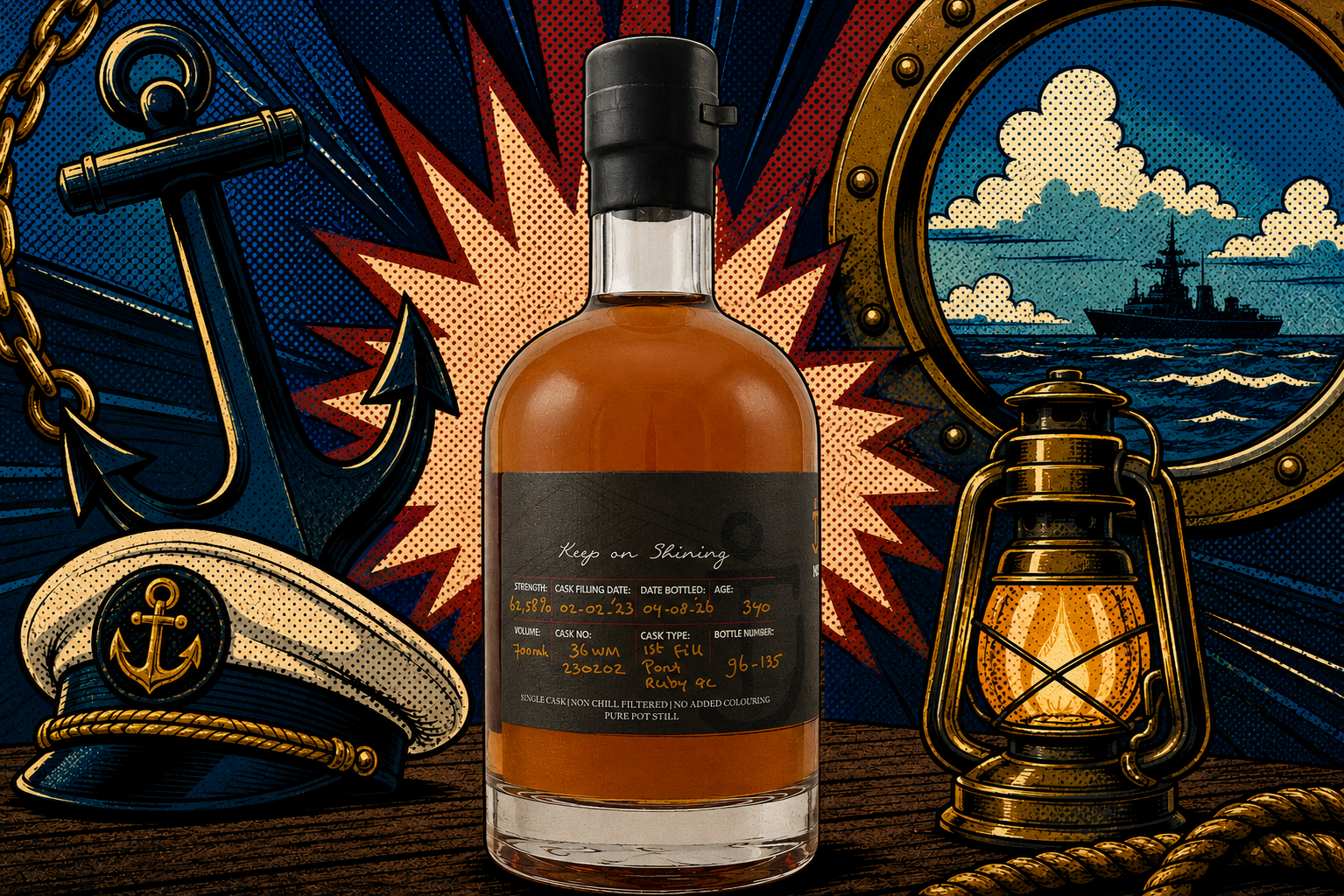Dubhghlas Peatsie Ruby Port 3 Year Old Dutch single malt whisky matured in a first-fill Ruby Port quarter cask.